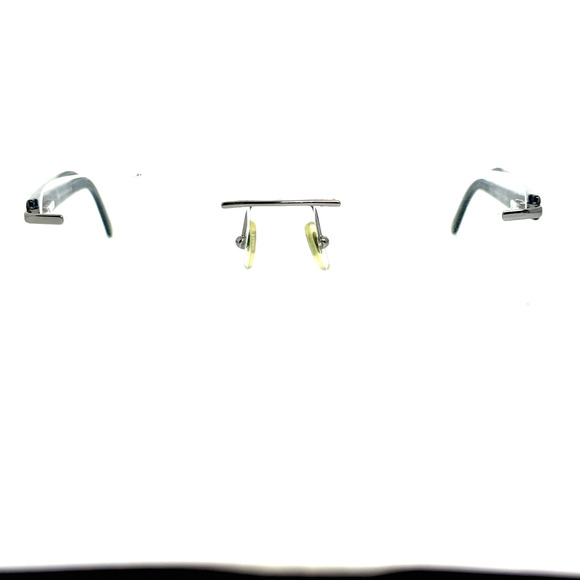 Versace Mod 1194 1001 Eyeglasses Frames Rimless 54-17-135 Black bLue H18888 - Picture 1 of 7